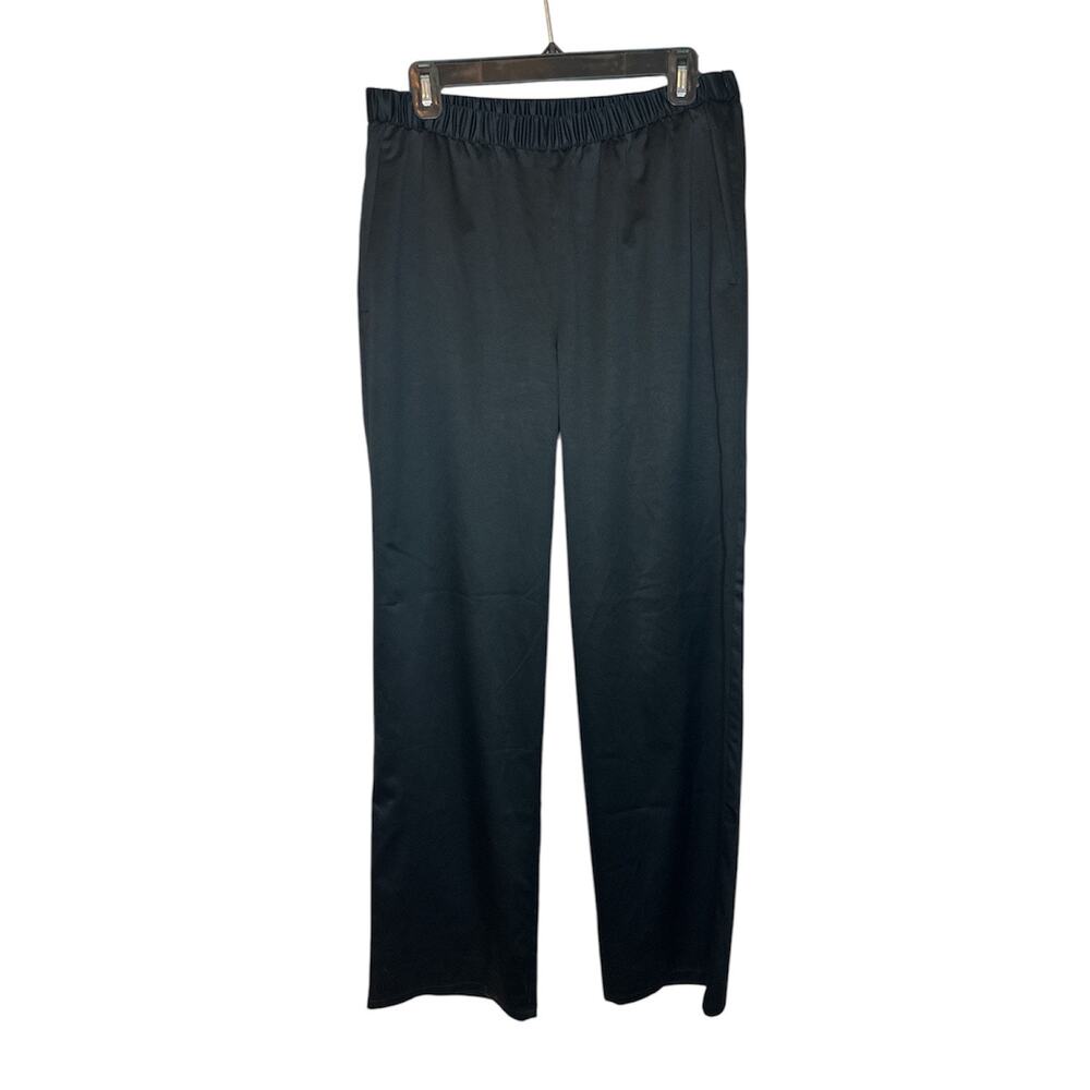 Eileen Fisher‎ Recycled Polyester Satin Pant in Black Size Small